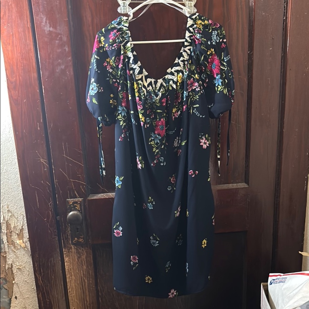 NWT Black Floral Print Dress Size 2xl